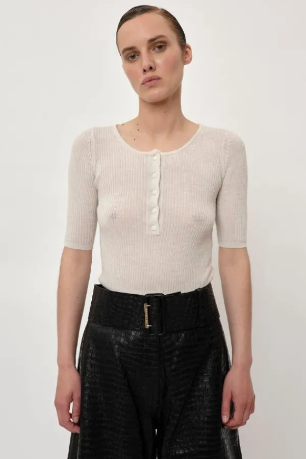Tops>Herskind Agnes Knit Blouse | Off White