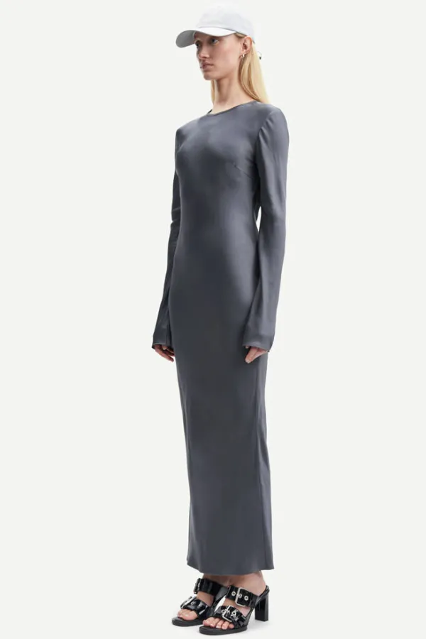 Dresses>Samsoe Samsoe Alina Long Dress | Iron Gate