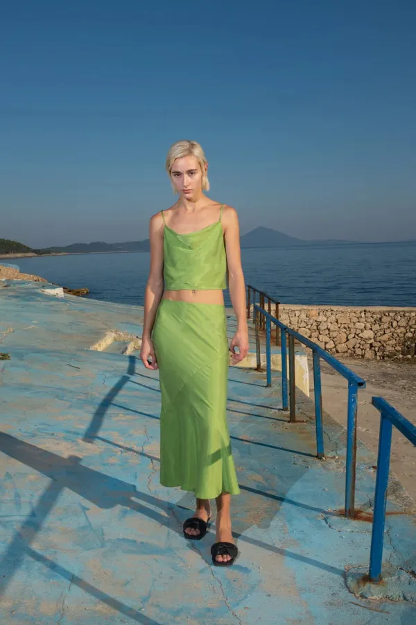 Tops>Untitled in Motion Amman Top | Sap Green