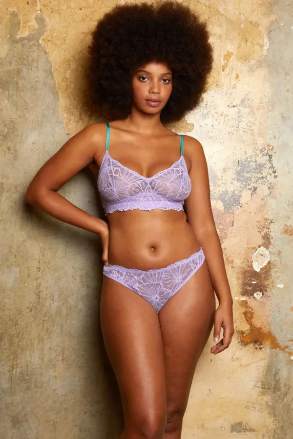 Lingerie>Dora Larsen Anais Graphic Lace Soft Bra | Lilac