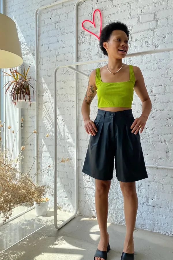 Bottoms>Pastiche Bermuda Shorts Black
