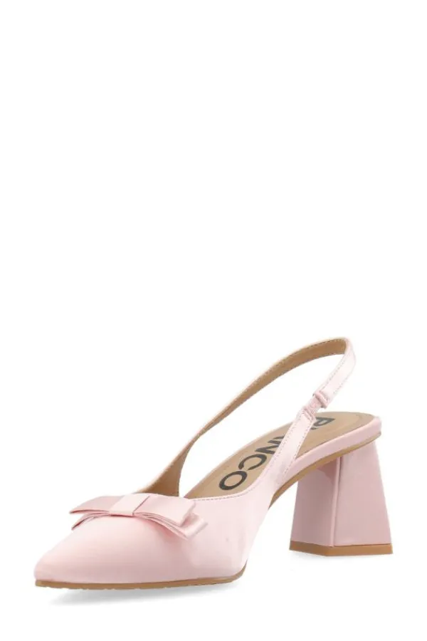 Ready-to-wear Whites|Shoes>BIANCO BIAMARALYN Bow Satin Slingback | Dusty Pink