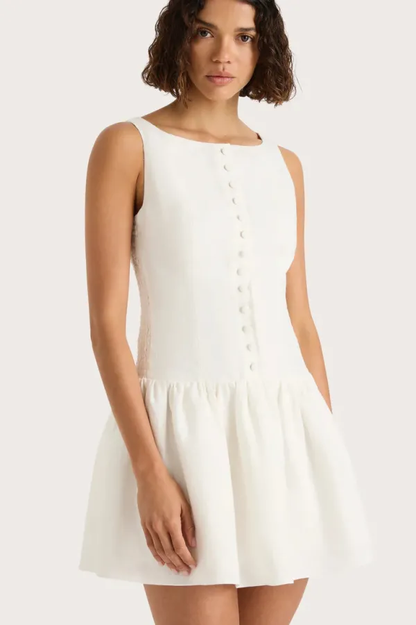 Ready-to-wear Whites|Dresses>Faithfull The Brand Blair Mini Dress | White
