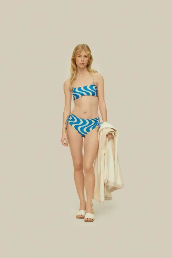 Swim>OAS Blue Rippling Ombra Bikini Bottom