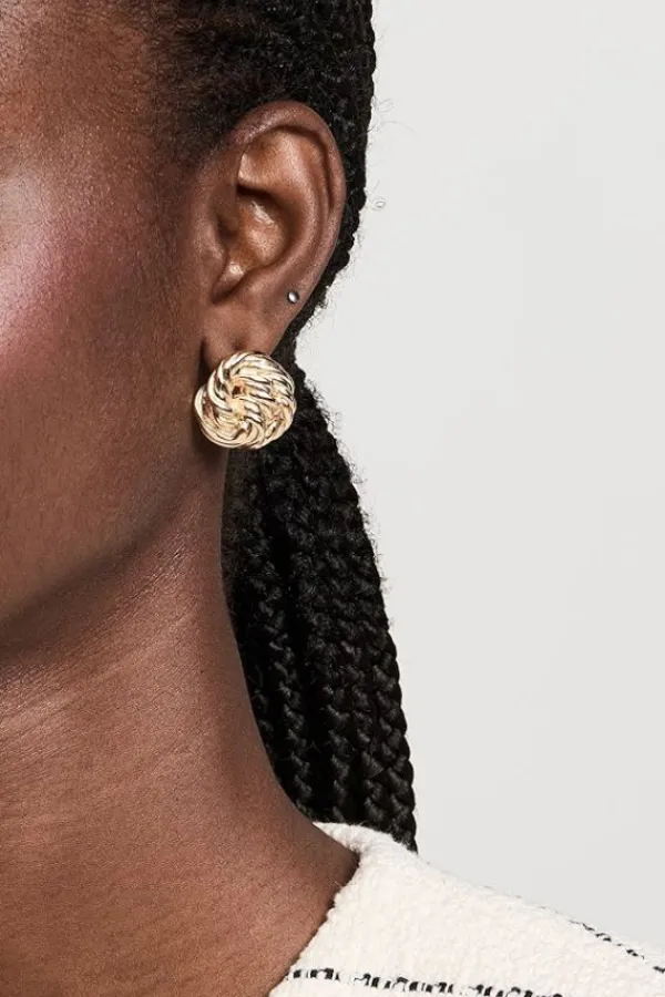 Bridal Accessories|Jewelry>Lelet NY Briar Knotted Earrings | Gold