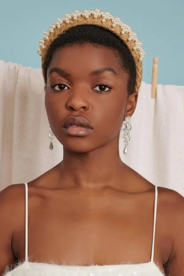 Accessories>Sister Jane Celandine Tweed Headband | Tan Beige