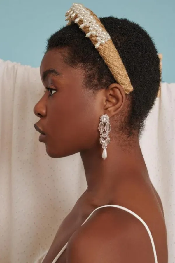 Accessories>Sister Jane Celandine Tweed Headband | Tan Beige