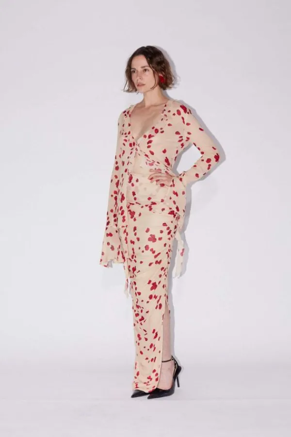 Bottoms>SAEMDI Chiffon Skirt | Nude Rose