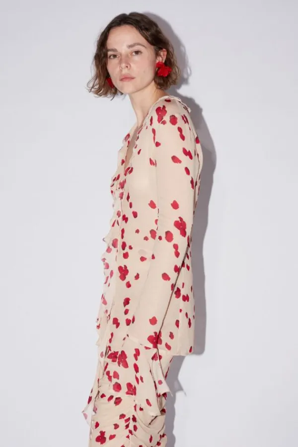Tops>SAEMDI Chiffon Top | Nude Rose