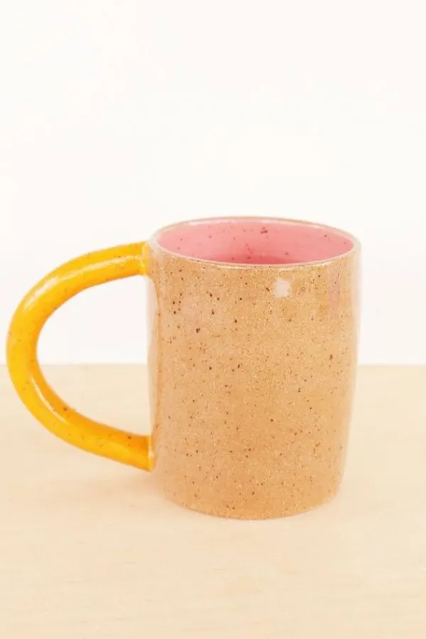 Home>Nightshift Ceramics Colourblock Mug | Bubblegum/Tangerine