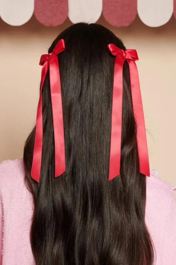 Accessories>Sister Jane Cranberry Hair Bows | Ruby Red