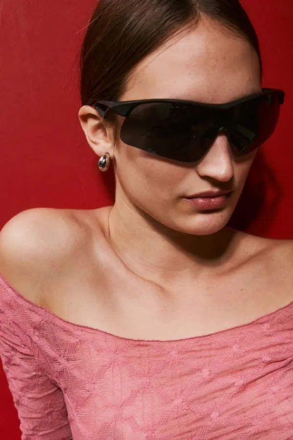 Tops>SAEMDI Crinkled Jersey Top | Mauve
