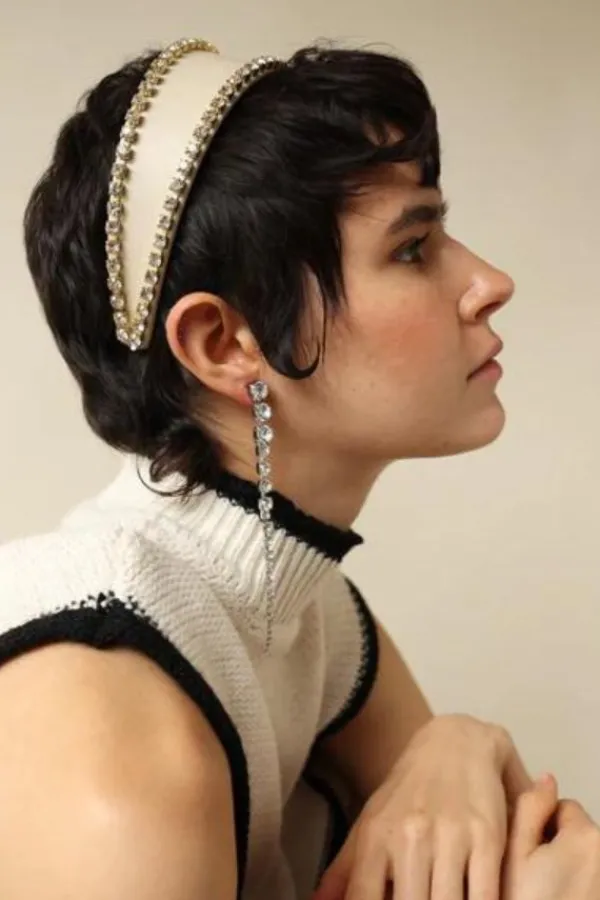 Jewelry|Bridal Accessories>Lelet NY Crystal Spine Earrings | Silver