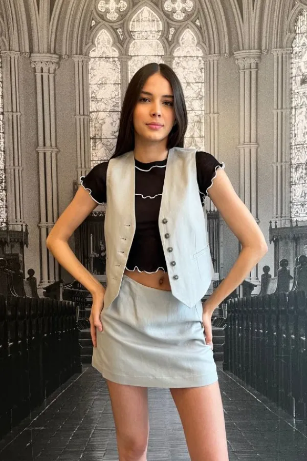 Bottoms>Herskind Debby Skirt | Stone