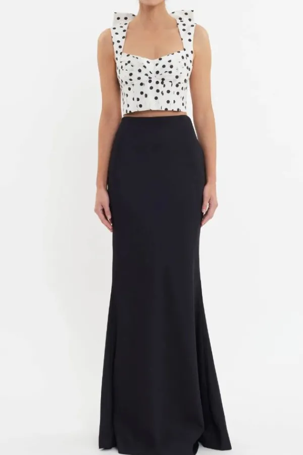 Tops>Rebecca Vallance Delia Crop Top | Polka Dot