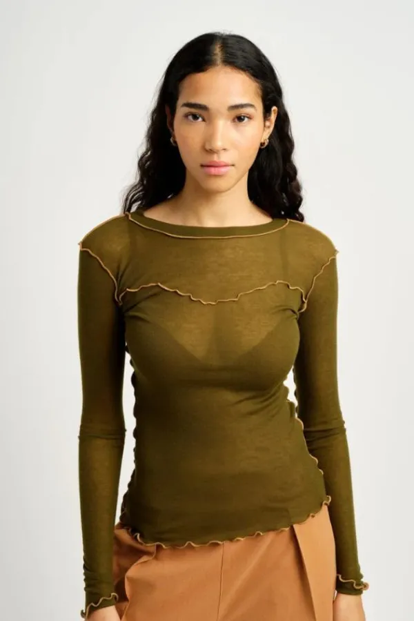 Tops>Eliza Faulkner Delia Long Sleeve Tee | Green