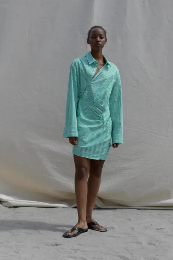 Dresses>Herskind Dorthea Dress | Green Stripe