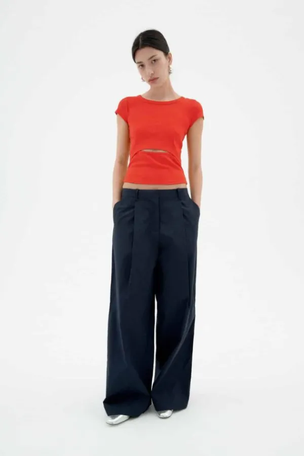 Tops>Thinking Mu Faye Top | Fiery Red