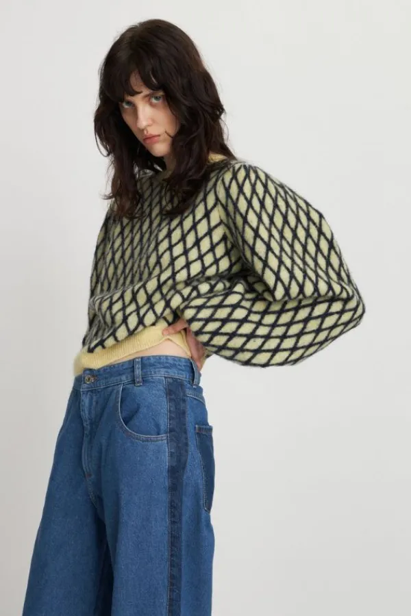 Tops>Stella Nova Harlequin Sweater | Lovely Yellow