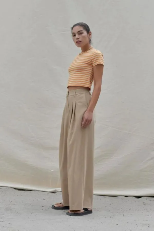 Tops>Herskind Hazel T-Shirt Ltd. | Orange & Beige