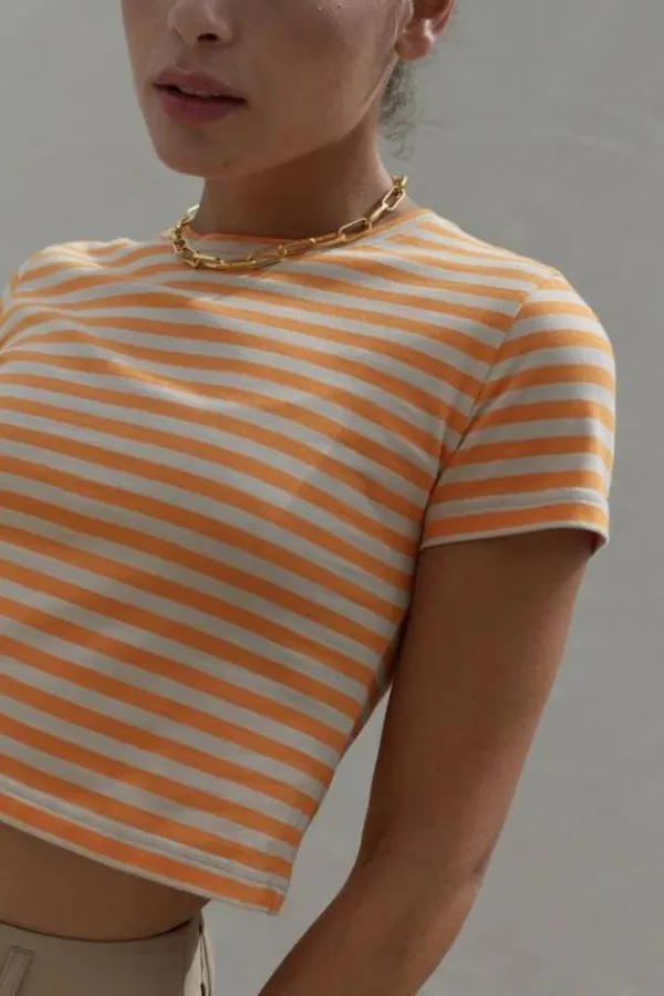 Tops>Herskind Hazel T-Shirt Ltd. | Orange & Beige