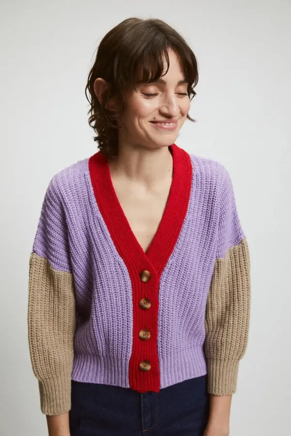 Tops>Rita Row Hole Cardigan | Multicolour