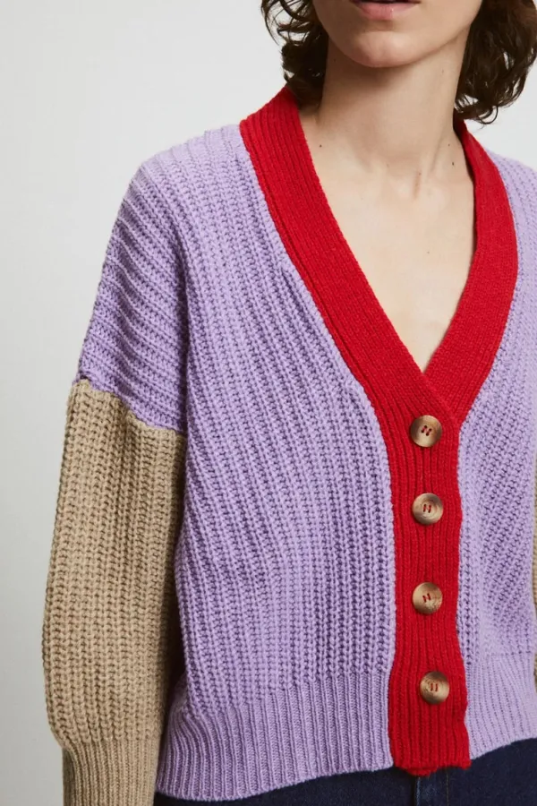 Tops>Rita Row Hole Cardigan | Multicolour