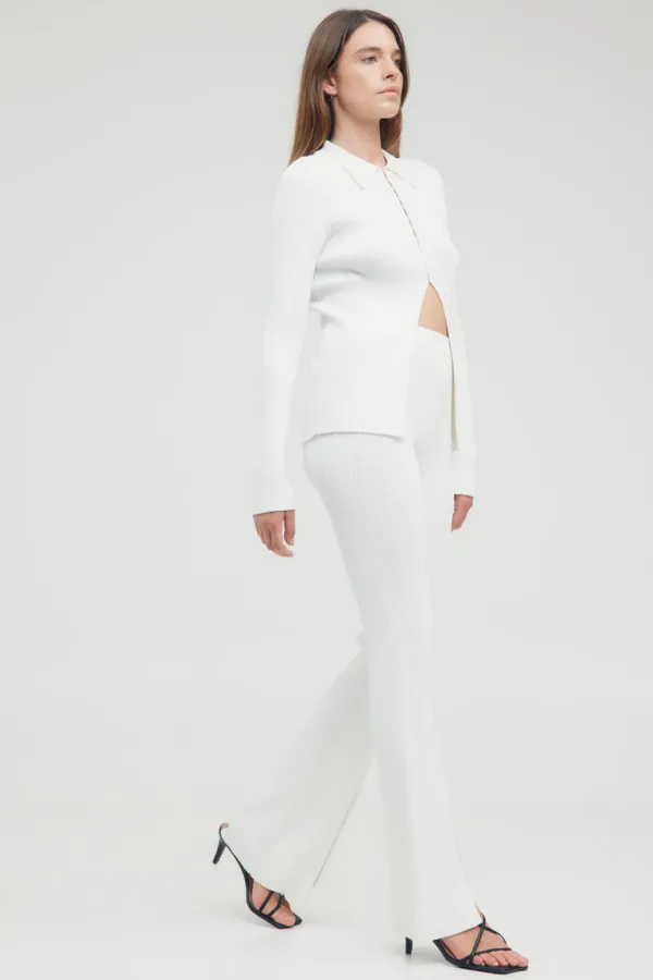 Bottoms>Third Form Hooked In Knit Flare Pant | Off White
