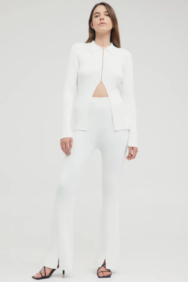 Bottoms>Third Form Hooked In Knit Flare Pant | Off White