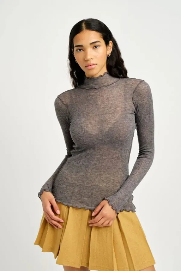 Tops>Eliza Faulkner Jane Turtleneck | Dark Grey