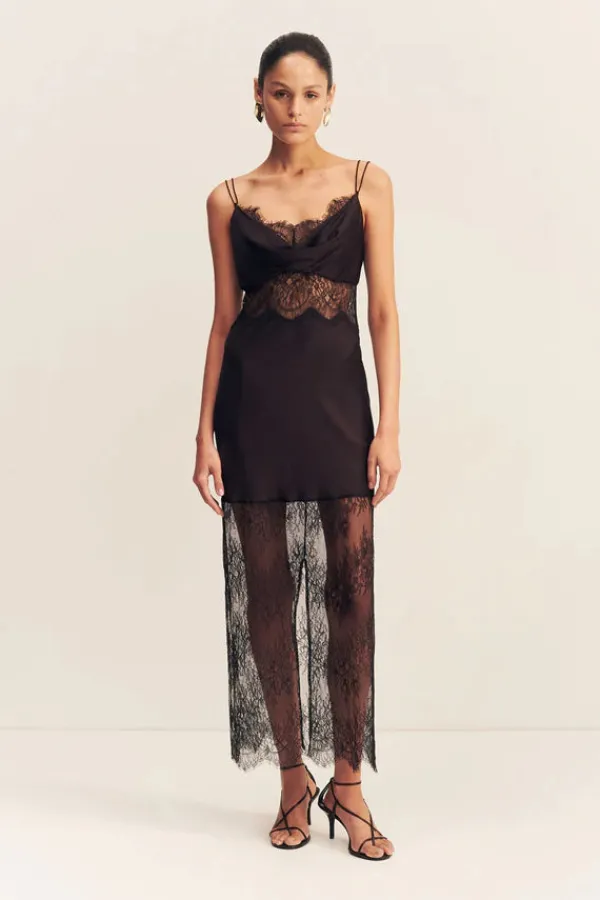 Dresses>Shona Joy Labyrinth Lace Maxi Dress | Black