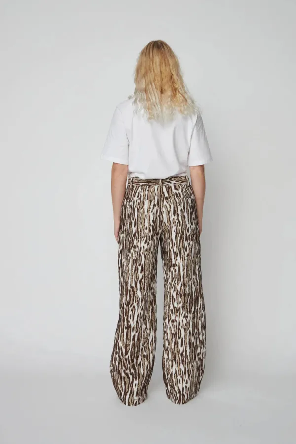 Bottoms>Stella Nova Leopard Jacquard Pants | Leopard