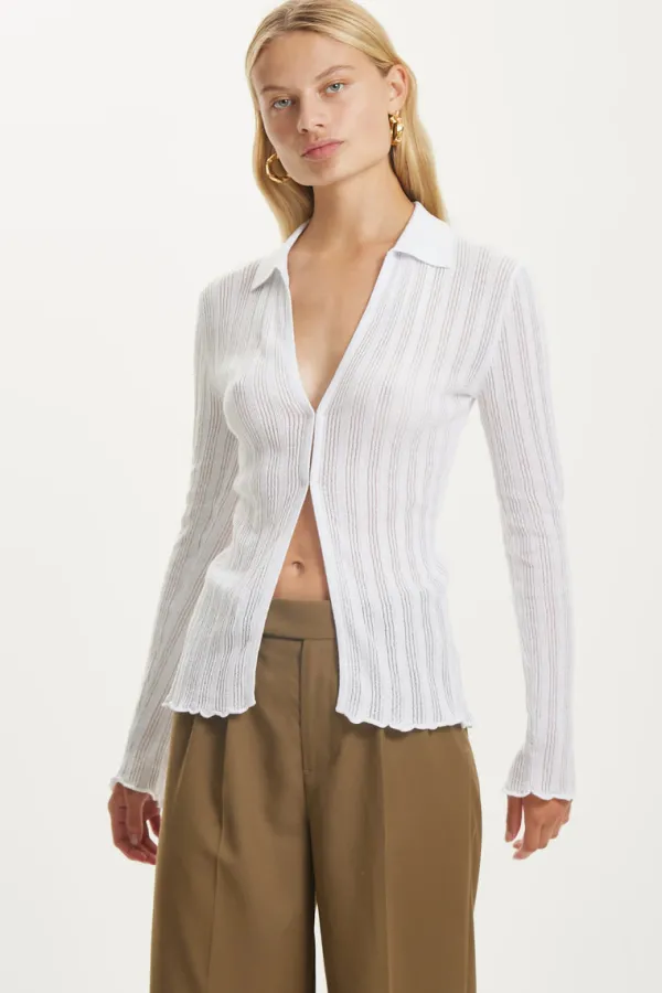 Tops>Third Form Line Up Knit Shirt | Off White