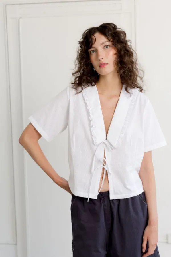 Tops>A Bronze Age Marinero Top | Solstice White