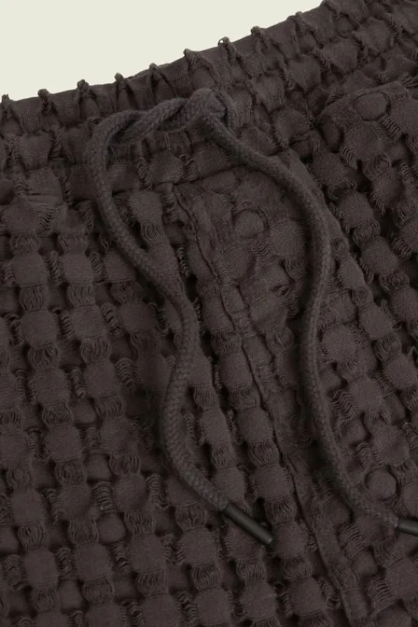 Bottoms>OAS Nearly Black Porto Waffle Shorts