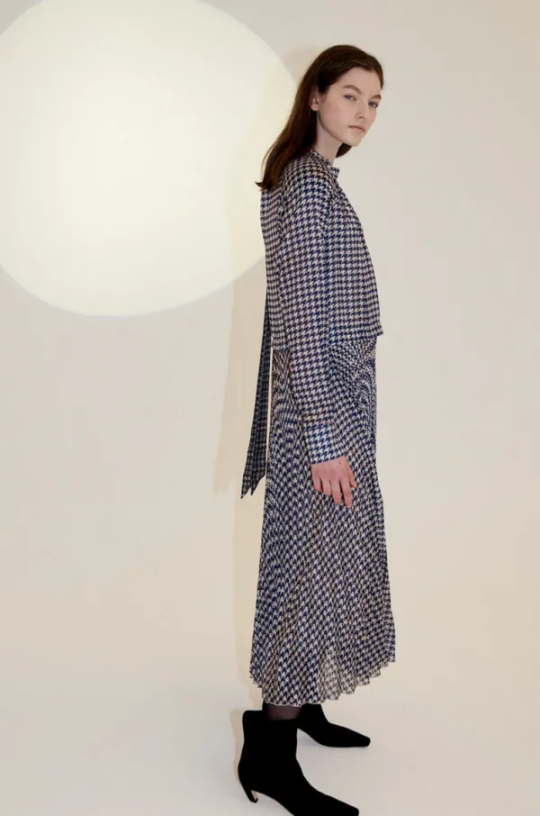 Dresses>Herskind Nima Dress Navy Pepita