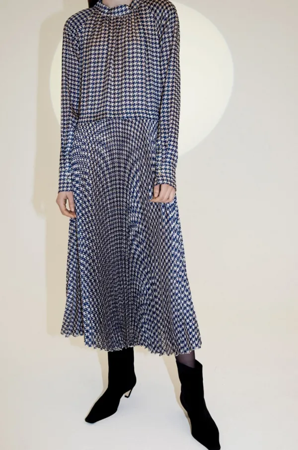 Dresses>Herskind Nima Dress Navy Pepita