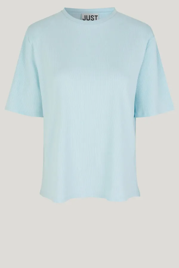 Tops>Just Female Noble padded tee | Blue glow