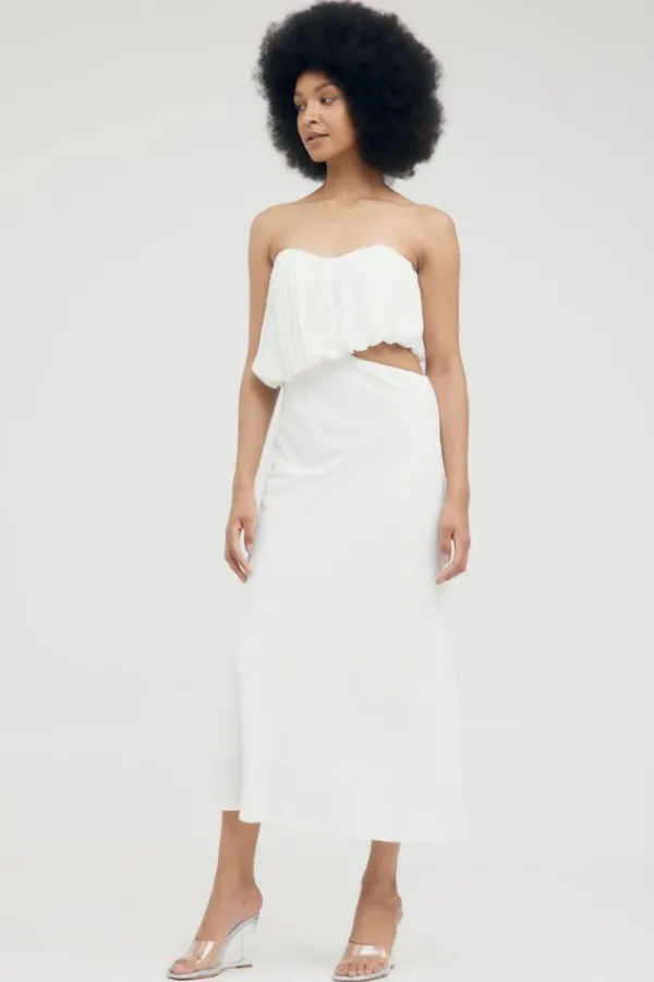 Ready-to-wear Whites|Dresses>Third Form Overflow 2.0 Strapless Dress | Vanilla