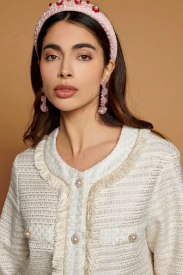Accessories>Sister Jane Pastures Jacquard Headband | Baby Pink