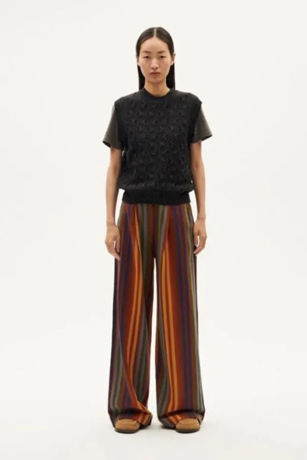 Bottoms>Thinking Mu Pat Pants | Multicolour Striped