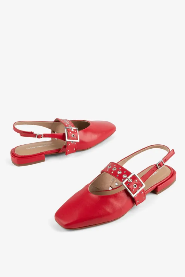 Shoes>Intentionally Blank Pearl Slingback Ballet Flat | Cherry