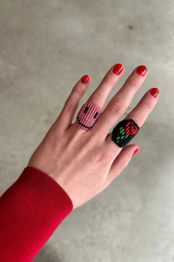 Jewelry>Santa Isla Pink Smiley BB Ring