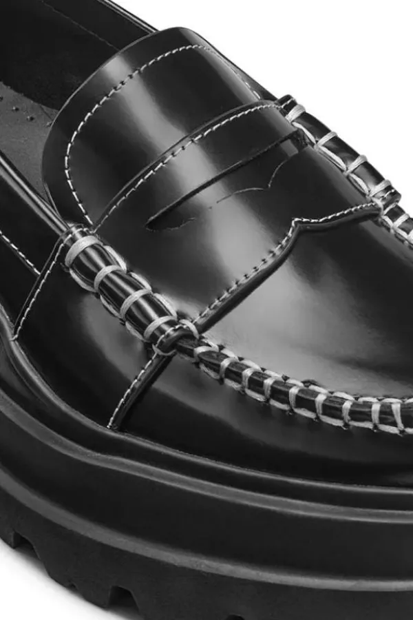Shoes>G.H. Bass Platform Lug Loafer | Black