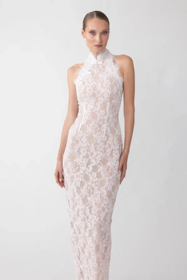 Ready-to-wear Whites|Dresses>SAU LEE Rosana Lace Dress | White