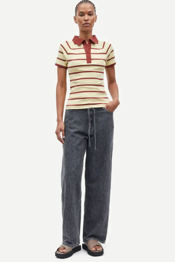 Tops>Samsoe Samsoe Saamy SS Polo | Yellow Brick St.
