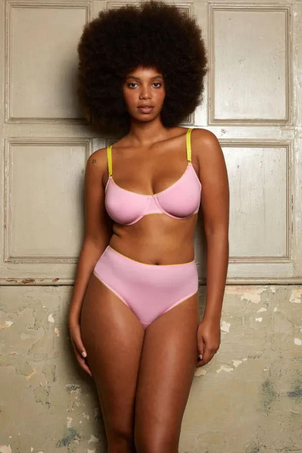 Lingerie>Dora Larsen Skyler Cotton Underwire Bra | Flamingo Pink