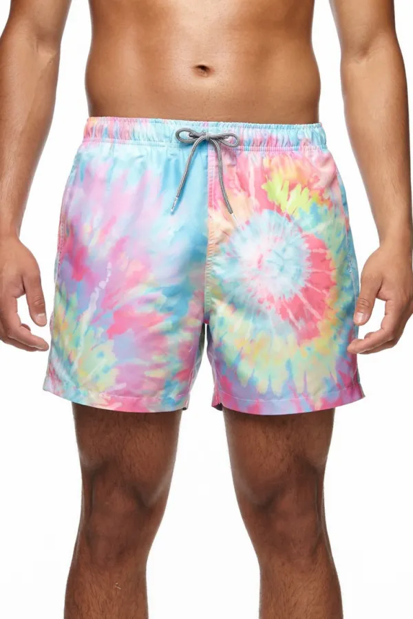 Swim|Accessories>Boardies Spiral Tie Dye III Mid Length Swim Shorts