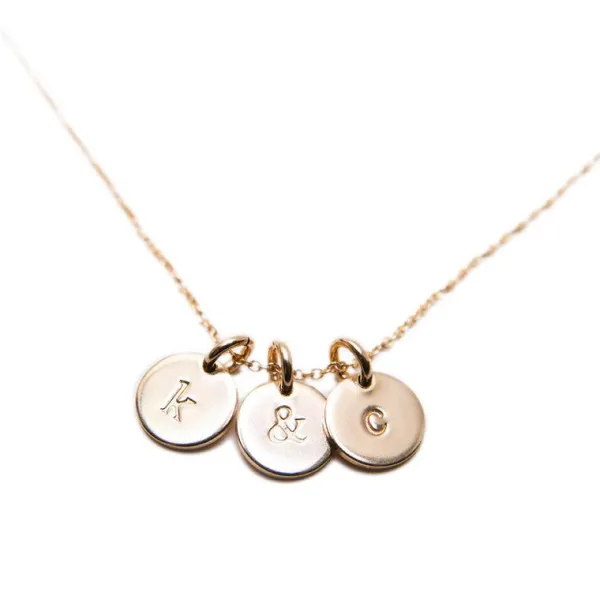 Jewelry>Muizee Stamped Charm Gold