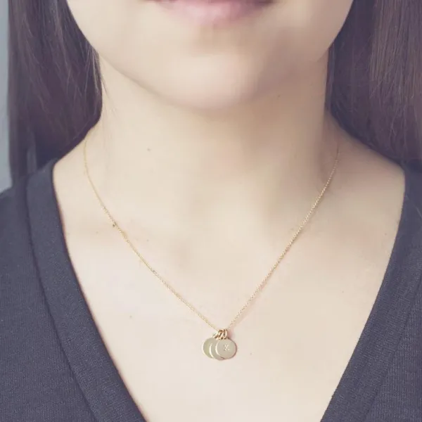 Jewelry>Muizee Stamped Charm Gold